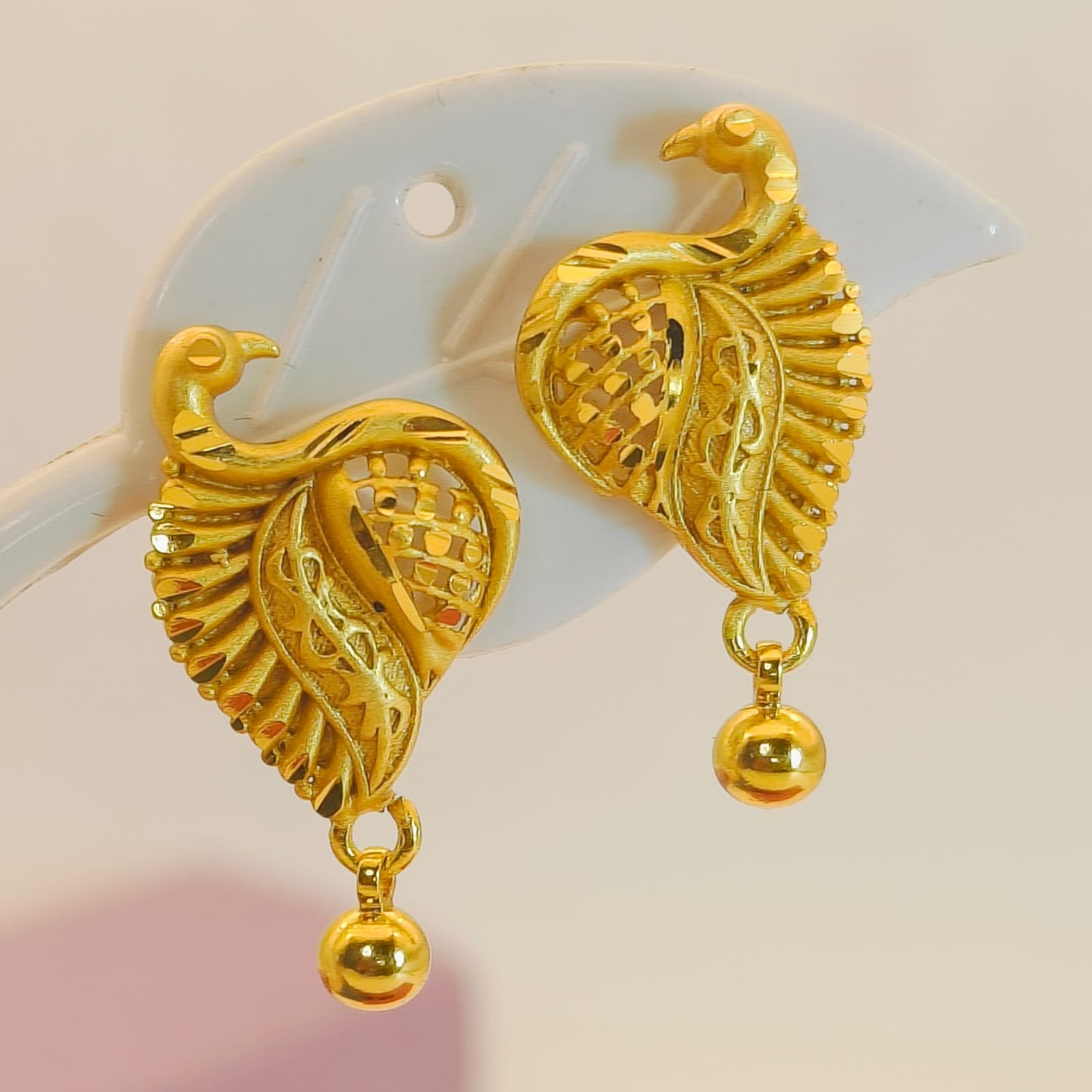 Imperial Gold-Plated Peacock Filigree Drop Earring